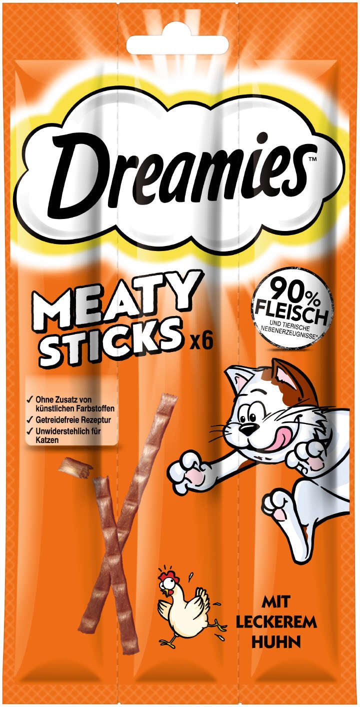 Dreamies Katzenleckerli Meaty Sticks Huhn